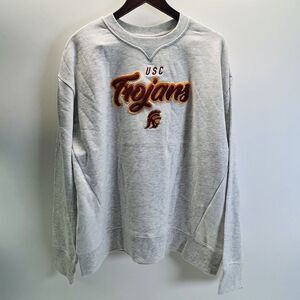 SC Authentic Apparel Women's Heathered Gray USC Trojans Jaclyn Sweatshirt‎